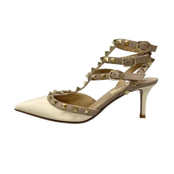 VALENTINOGARAVANI - Cream Gray Beige Women's Sandals 246-081625 - Picture 1 of 6